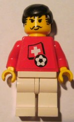 Soccer Player - Swiss Player 3, Swiss Flag Torso Sticker on Front, Black Number Sticker on Back (specify number in listing) (soc030s03)