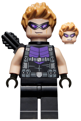 Hawkeye - Black and Dark Purple Suit, Quiver, Goggles (sh0626)