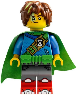 Mateo - Dark Azure Robe, Bright Green Utility Belt and Cape (drm021)