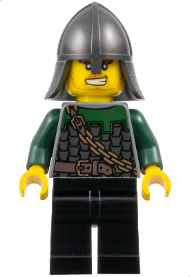 Kingdoms - Dragon Knight Scale Mail with Chain and Belt, Helmet with Neck Protector, Bared Teeth (cas485)