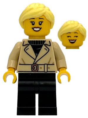 Sequoia Tree Trail Adventurer - Female, Tan Jacket, Black Legs, Bright Light Yellow Ponytail (bdp293)