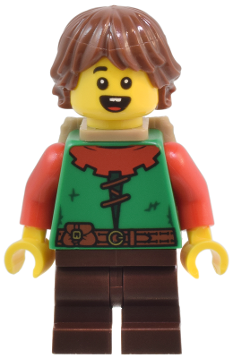 Forest Elf - Dark Tan Backpack, Reddish Brown Hair (bdp128)