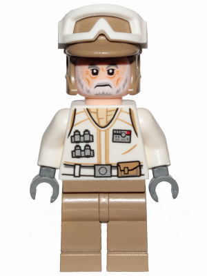 Hoth Rebel Trooper White Uniform, Dark Tan Legs (White Beard) (sw1014)
