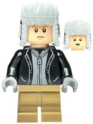 Draco Malfoy - Black Jacket, Dark Tan Medium Legs, Black Ushanka Hat (hp461)