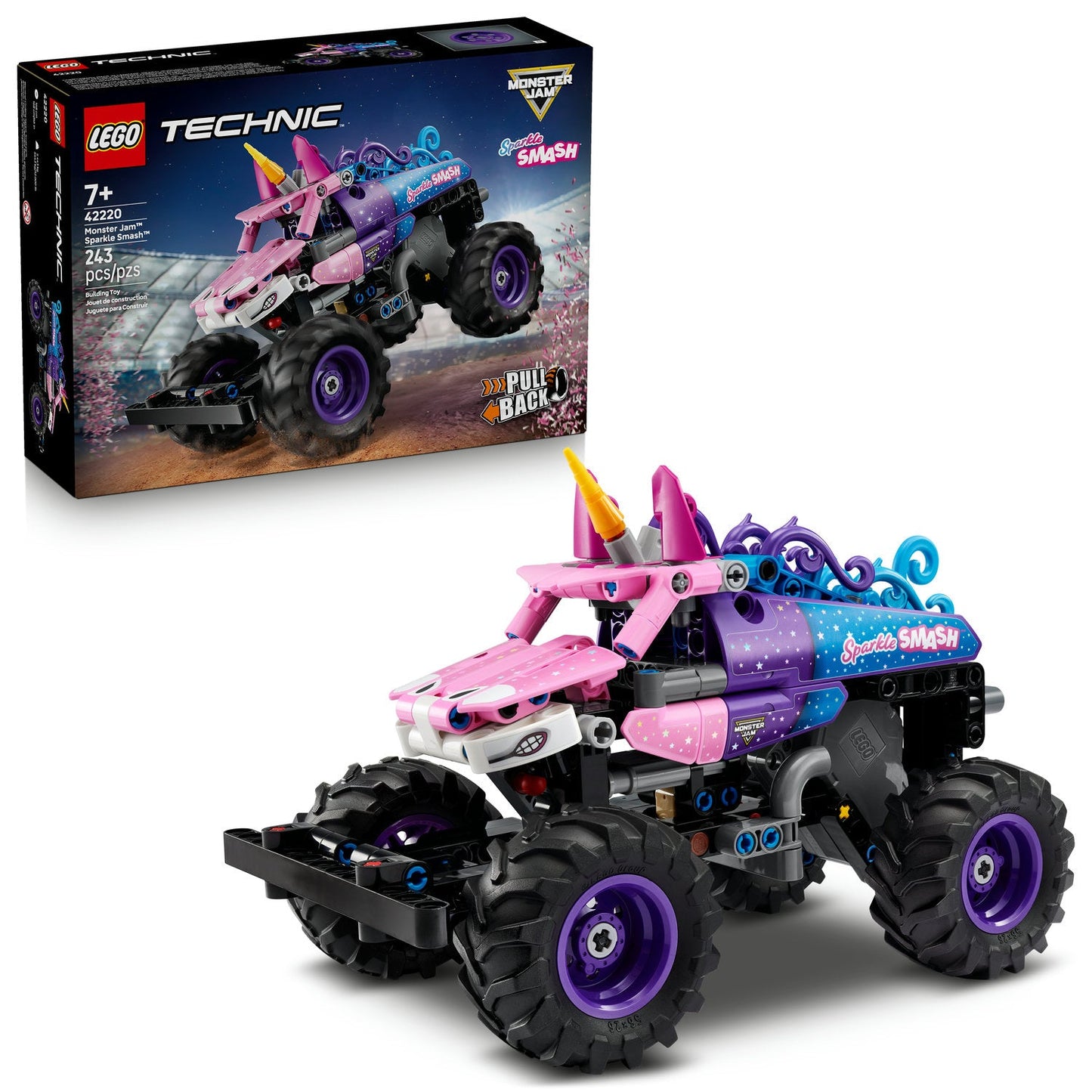 42220 Monster Jam  Sparkle Smash Pull-Back