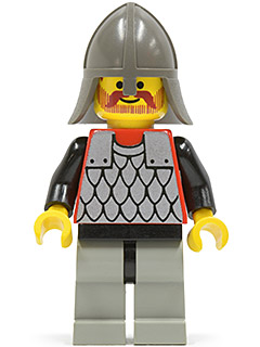 Scale Mail - Red with Black Arms, Light Gray Legs with Black Hips, Dark Gray Neck-Protector (cas159)