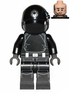 Imperial Gunner - Helmet with Silver Imperial Logo, Light Nougat Head, Open Mouth (sw0520)
