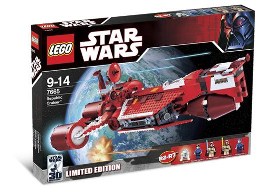 7665 Republic Cruiser (Limited Edition - with R2-R7) (Retired) LEGO Star Wars
