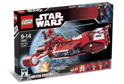 7665 Republic Cruiser (Limited Edition - with R2-R7) (Retired) LEGO Star Wars