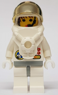 Space Port - Astronaut 2 Red Buttons, White Legs with Light Gray Hips, Female (spp002)