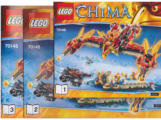 70146 Flying Phoenix Fire Temple (Used) LEGO Legends of Chima