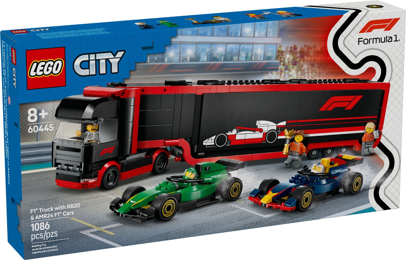 60445 F1 Truck with RB20 & AMR24 F1 Cars (Retired) LEGO City