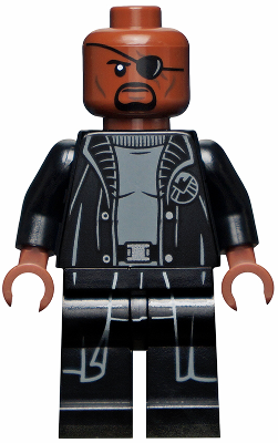 Nick Fury - Gray Sweater and Black Trench Coat, Shirt Tail (sh0585a)
