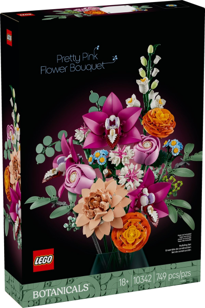 10342 Pretty Pink Flower Bouquet (Retired) LEGO Botanicals