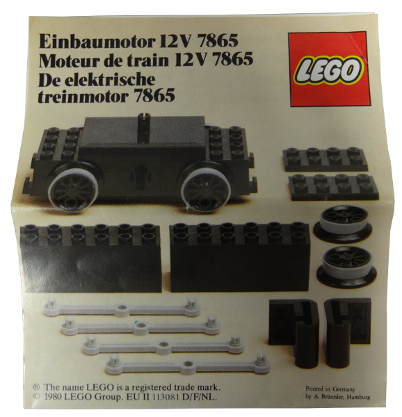 7865 Motor Replacement Unit for Battery or Motor-Less Trains 12V (Certified) LEGO Trains