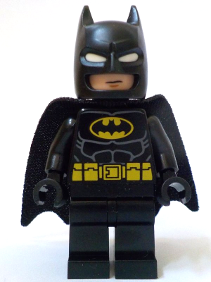 Batman - Black Suit, Yellow Belt, Cowl with White Eyes, Neutral / Angry with Bared Teeth (sh0964)