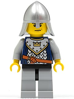 Fantasy Era - Crown Knight Scale Mail with Crown, Helmet with Neck Protector, Scowl (cas337)