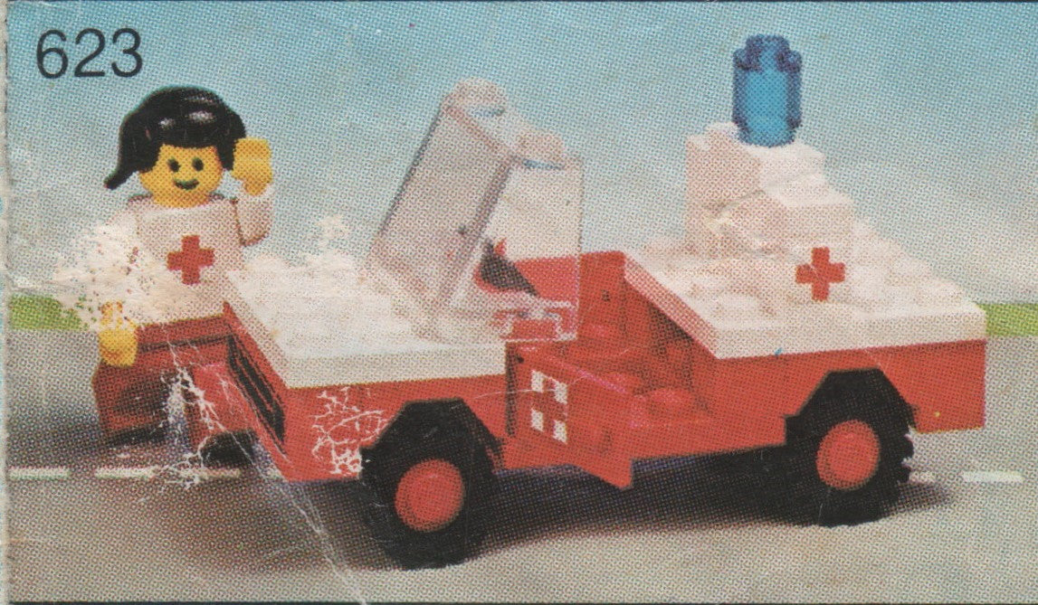 623 Red Cross Car (Used) LEGO Town
