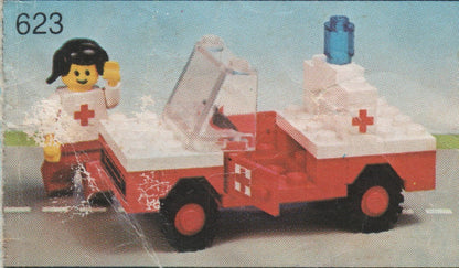 623 Red Cross Car (Used) LEGO Town