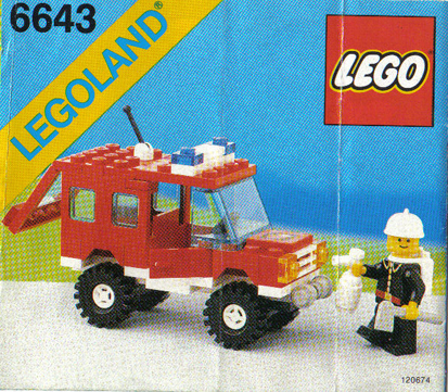 6643 Fire Chief's Truck (Used) LEGO Town