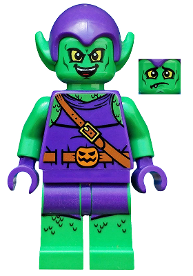 Green Goblin - Bright Green Skin, Dark Purple Outfit, Large Yellow Eyes (sh0196)