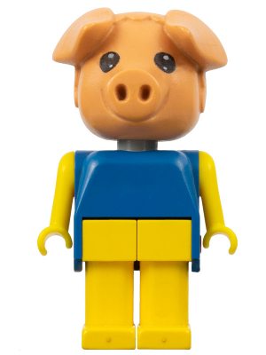 Fabuland Pig - Percy Pig, Yellow Legs and Arms, Blue Top (fab11a)