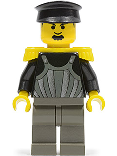 Time Twisters - Dark Gray Armor with Silver Stripes and Rivets, Yellow Epaulettes (tim002)