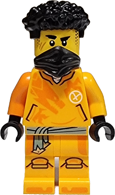 Arin - Shirt with Orange Dragon, Black Bandana (njo0868)
