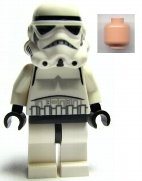 Imperial Stormtrooper - Light Nougat Head, Dotted Mouth Helmet (sw0188a)