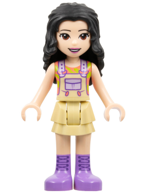 Friends Emma - Tan Dress with Straps, Medium Lavender Boots (frnd0376)