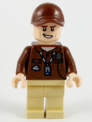 Park Worker - Male, Reddish Brown Shirt and Cap, Tan Legs (jw065)