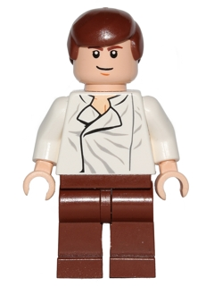 Han Solo - White Shirt with Wrinkles on Front, Reddish Brown Legs, Lopsided Grin (sw0278)