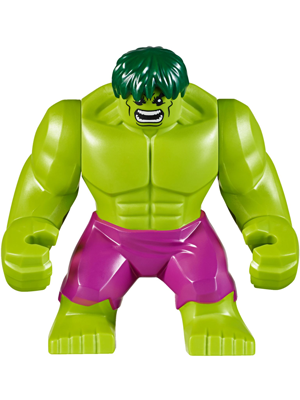 Hulk - Giant, Magenta Pants, Dark Green Hair (sh0371)
