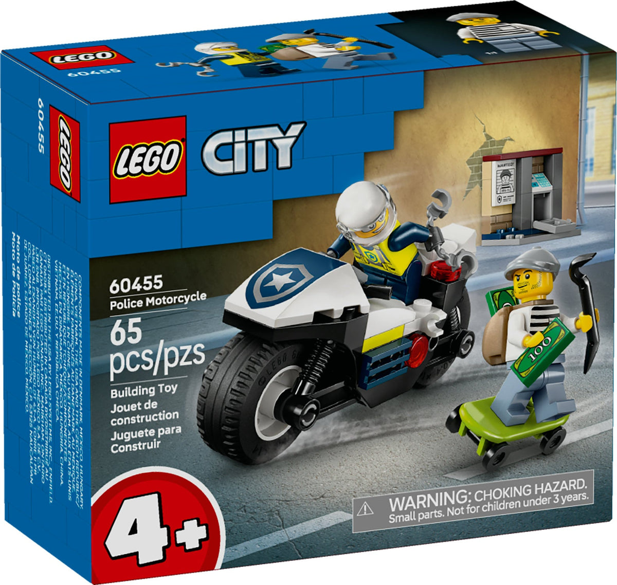 60455 Police Motorcycle Chase (Retired) LEGO City