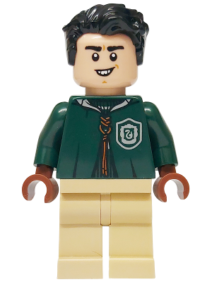 Marcus Flint - Dark Green Slytherin Quidditch Uniform with Hood, Tan Legs (hp559)