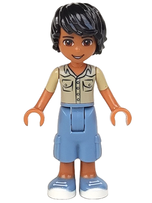 Friends Matthew - Sand Blue Long Shorts, Khaki Shirt (frnd0170)
