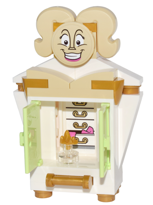Wardrobe - Yellowish Green Doors, with Stickers (dp027s)
