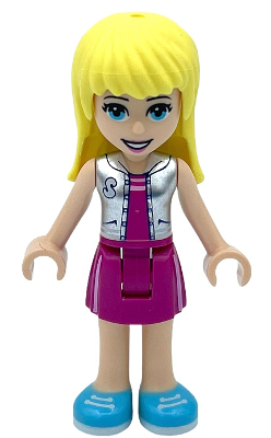 Friends Stephanie - Magenta Skirt and Top with Silver Vest (frnd0433)