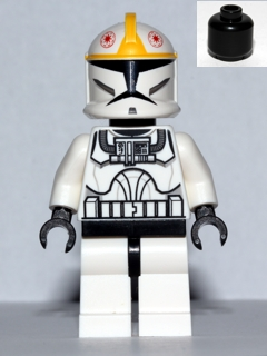 Clone Trooper Pilot (Phase 1) - Yellow Markings, Black Head (sw0355)