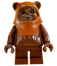 Wicket (Ewok) - Printed Dark Orange Hood, Reddish Brown Face (sw0237)