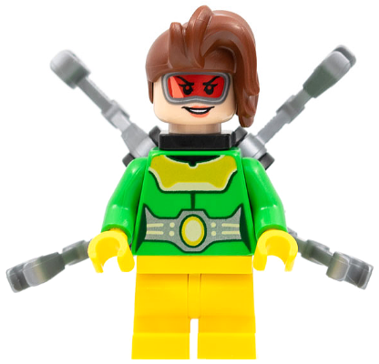 Doc Ock - Female, Medium Legs, Bright Green Jacket, Large Goggles, Flat Silver Arms (sh0796)
