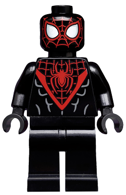 Spider-Man (Miles Morales) - Red Webbing on Head, Black Hands (sh0540)