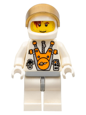 Mars Mission Astronaut with Helmet and Red-Brown Hair over Eye and Stubble (mm008)