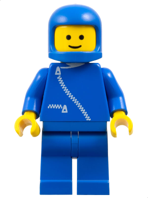 Jacket with Zipper - Blue, Blue Legs, Blue Classic Helmet (zip001)