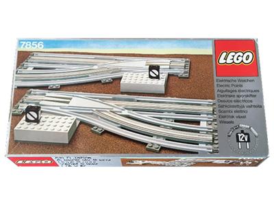 7856 Left and Right Manual Points with Electric Rails Grey 12V (Retired) LEGO Trains