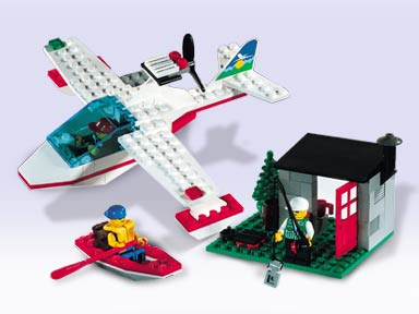 1817 Sea Plane with Hut and Boat (Used) LEGO Town