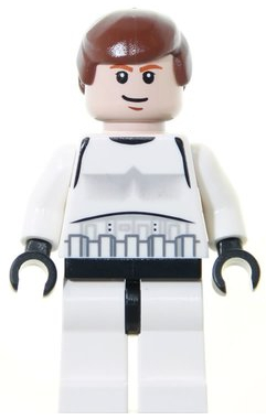 Han Solo - Stormtrooper Outfit, Plain Legs, Eyes with Glints (sw0205a)
