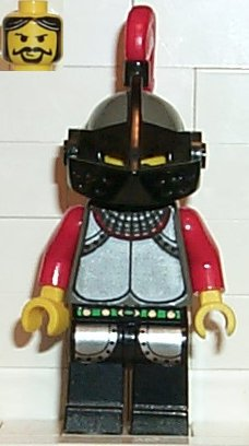 Knights Kingdom I - Knight 1, Dark Gray Helmet, Black Visor (cas036)