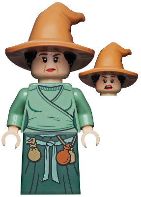 Wizard - HP Wizarding World Female, Medium Nougat Hat, Sand Green Top, Dark Green Skirt (hp302)