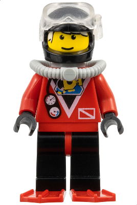 Divers - Red Diver 2, Black Legs with Red Hips, Black Helmet, Red Flippers (div019)